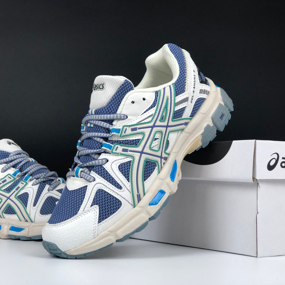 Жіночі кросівки Asics Gel Kahana 8 сіточка стильні літні бежеві сині