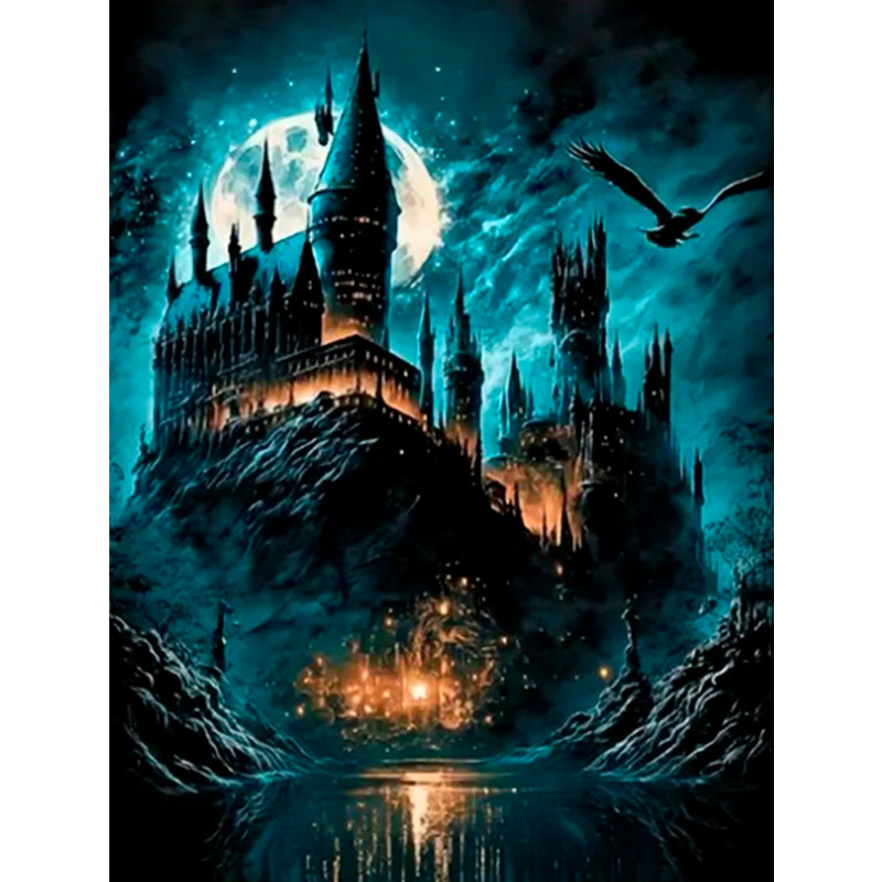 Іграшка «Хоґвортс Замок Тіней» 30х40, алмазна мозаїка Harry Potter для дітей (l_13779)