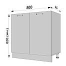 Кухонна тумба з полицею. Шир 800 мм., фото 3