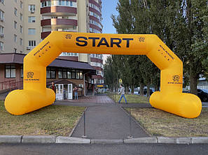 Надувна стартова арка на опорах 7х3,5 м для спортивних заходів | Рекламна арка, надувна конструкція, фото 3