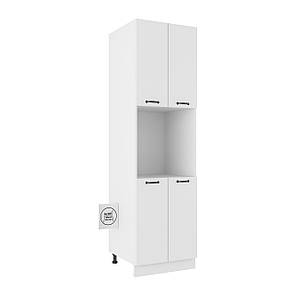 Кухонний пенал з полицями на 4 двері. Шир 600 мм.