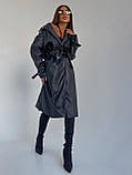 Тренч жіночий шкіра у кольорах 23011, фото 3