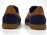 Сині замшеві кросівки м'які кеди зі смужками чоловіче взуття великих розмірів 46 47 48 Rosso Avangard Rumba Blue Vel BS, фото 5
