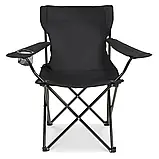 Туристичний стілець розкладний 50x50x80 cm GardenLine LEZ5880 чорний, фото 3