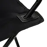 Туристичний стілець розкладний 50x50x80 cm GardenLine LEZ5880 чорний, фото 4
