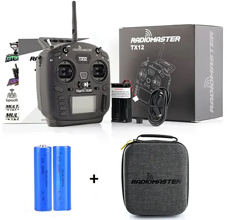 FPV пульт RadioMaster TX12 MKII ELRS M2 Апаратура керування + акумулятори + чохол, фото 1