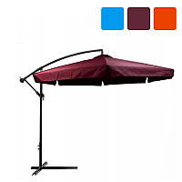 Парасолька кутова з нахилом Avko Garden садовий 3м + чохол R_2517 Бордовий