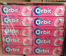 Orbit Bubblemint орбіт баблмінт жувальні гумки з фруктовим і м'ятним смаками 30 штук упаковка