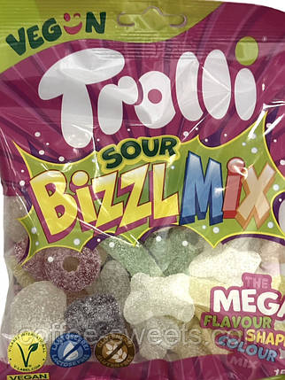 Цукерки желейні Trolli Bizzl Mix Sour 150g, фото 1