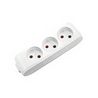 Колодка 3 гнізда ViKo MULTI-LET для подовжувача без заземлення, колодка 3 гнізда 90112300