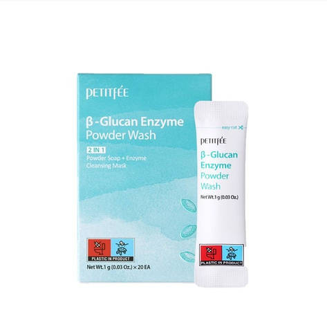 Ензимна пудра для вмивання з бета-глюканом PETITFEE Beta-Glucan Enzyme Powder Wash 1 гр (851747), фото 1