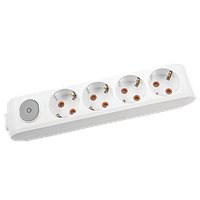 Колодка 4 гнізда з з/к + кнопка ViKo MULTI-LET для подовжувача із заземленням, колодка 4 гнізда 90118400