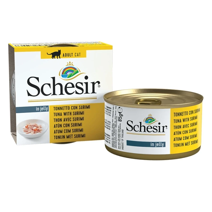 Вологий корм для котів Schesir Tuna with Surimi тунець з сурімі, консерви 85г, фото 1