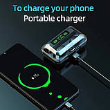 Бездротові навушники з функцією повербанк, 2000 мА·год, TWS BTH-F9-5/Bluetooth навушники, фото 2