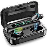 Бездротові навушники з функцією повербанк, 2000 мА·год, TWS BTH-F9-5/Bluetooth навушники, фото 7