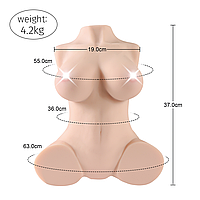 Інтимні іграшки мастурбатор лялька для сексу 4,2 кг Мастурбатори реалістичні вагіна та попка XISES