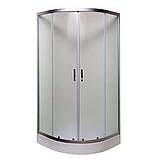 Душова кабіна 90x90x195 см VIVIA 092 JK New низький піддон матове скло 4 мм розсувні двері, фото 2