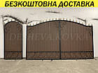 Ковані ворота з профнастилом та кованими елементами, фото 3