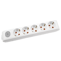 Колодка 5 гнізд з з/к + кнопка ViKo MULTI-LET для подовжувача із заземленням, колодка 5 гнізд 90118500
