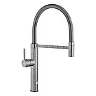 Кухонна мийка Kraft 6845 дошка/сифон/кошик/дозатор/ополіскувач для склянок і кран витяжним виливом, фото 5