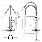 Кухонна мийка Kraft 6845 дошка/сифон/кошик/дозатор/ополіскувач для склянок і кран витяжним виливом, фото 6