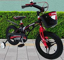 Дитячий магнієвий велосипед зі складаним кермом MARS-14 Дюймів ЧОРНИЙ
