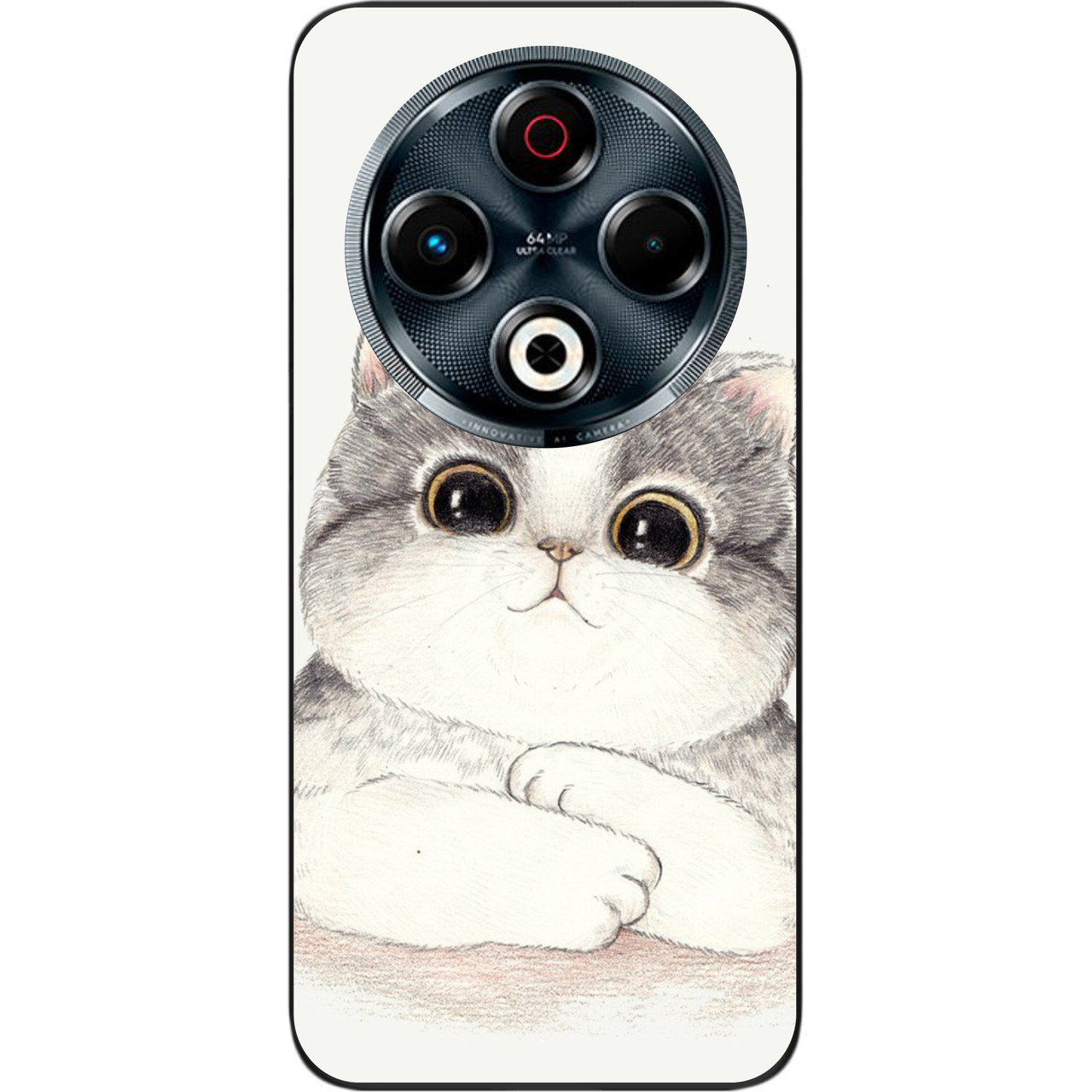 Силіконовий чохол Epik для Tecno Spark 30 4G (KL6) з картинкою Кошеня