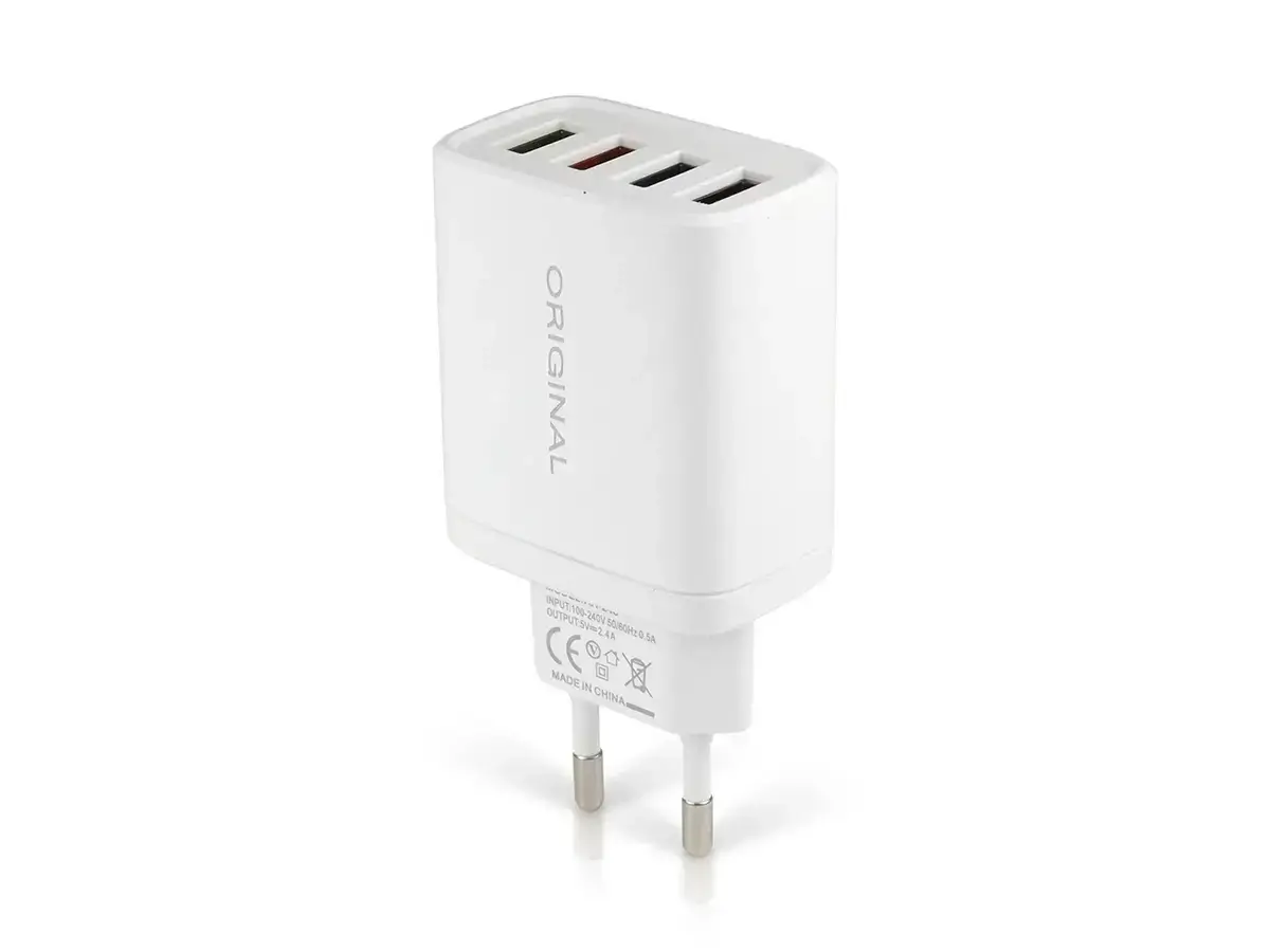 Зарядний пристрій 220В 2,4А USBx4 Original AR-240