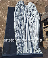 Пам'ятник гранітний з фігурою ангела з трояндами №87  6