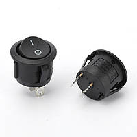 Перемикач, кнопка KCD1-105, АС 250В 6А (Чорний)