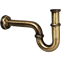 Сифон для умивальника латунний трубний без зливу 1 1/4" x 32 мм колір антична бронза 215AB McALPINE