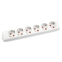 Колодка 6 гнізд з з/к ViKo MULTI-LET для подовжувача із заземленням, колодка 6 гнізд 90114600