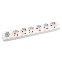 Колодка 6 гнізд з з/к + кнопка ViKo MULTI-LET для подовжувача із заземленням, колодка 6 гнізд 90118600