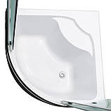 Душова кабіна 80х80х195 см VIVIA 08 JK New глибокий піддон матове скло 4 мм розсувні двері, фото 4