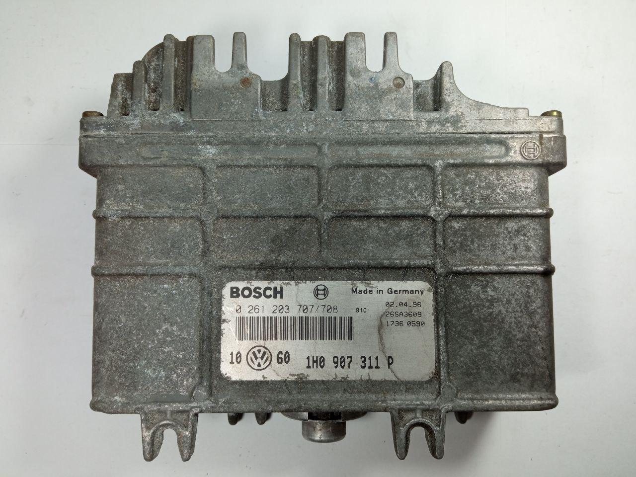 Електронний блок керування Volkswagen Golf3 mot-ADZ Bosch 0 261 203 707/708 / 0261203707/708 / 10/60 / 1H0 907 311 P / 1H0907311P, фото 1