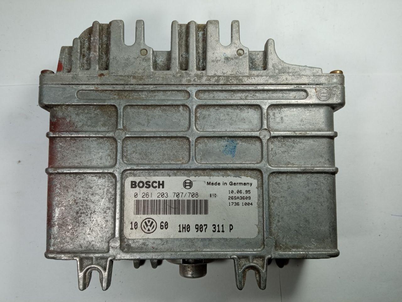 Електронний блок керування Volkswagen Golf3 Kombi Bosch 0 261 203 707/708 / 0261203707/708 / 10/60 / 1H0 907 311 P / 1H0907311P, фото 1