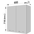 Кухонна шафка з полицями. Шир 600 мм., фото 3