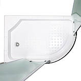 Душова кабіна 120x80x195 Vivia 012L JK New асиметрична ліва низький піддон матове скло розсувні двері, фото 4