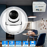 Бездротова WiFi камера для відеоспостереження зі звуком і нічним баченням Поворотна IP камера QC011, фото 9