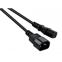 Кабель живлення для UPS тато-мама 3 м C13 to C14 Vinga (VCPP5C13143BK)