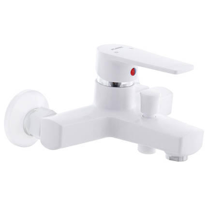 Змішувач для ванни Plamix Leo-009 White (без шланга та лійки) (PM0555), фото 1