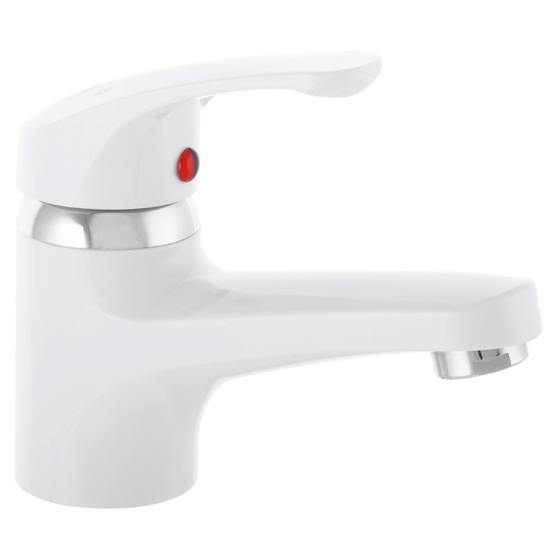 Змішувач для умивальника пластиковий Afina-001 Білий (без підводки) (PM0562)