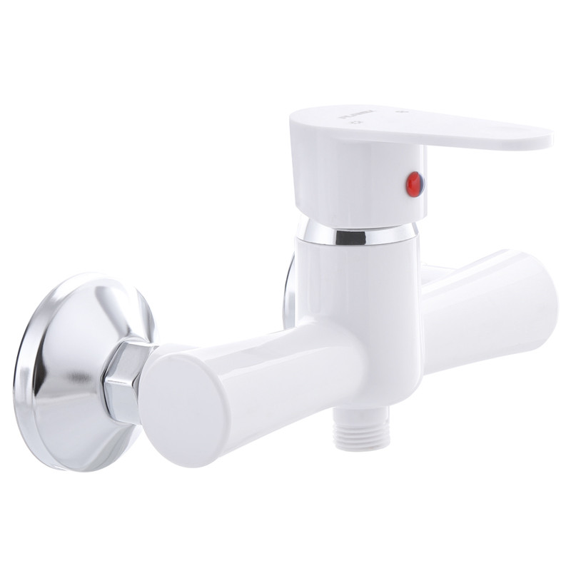 Змішувач для душу Plamix Vega-003 Білий (без шланга та лійки) (PM0575)