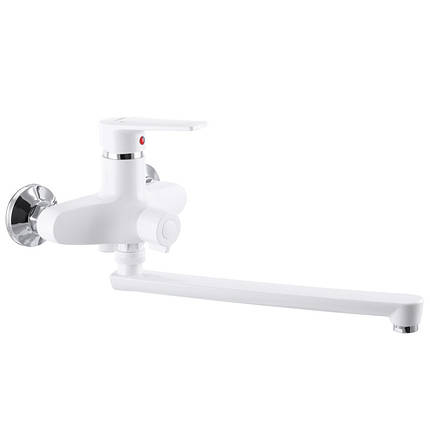 Змішувач для ванни Plamix Oscar-006 Euro Білий (без шланга та лійки) (PM0599), фото 1