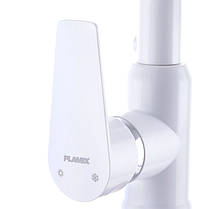Змішувач для кухні Plamix Mario-017 White (з підводкою) (PM0608), фото 4