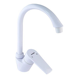 Змішувач для кухні Plamix Oscar-011 White (без підведення) (PM0615), фото 1