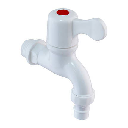 Кран для холодної води PVC (White) Plamix PVS-1/2" (PM0632), фото 1