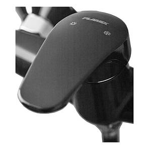 Змішувач для душу Plamix Afina-003 SET Black (зі шлангом, лійкою та кронштейном) (PM0646), фото 3