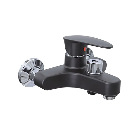 Змішувач для ванни шланг та ліки для душу в комплекті CEZAR-009 EURO SET Matte black, фото 1