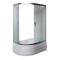 Душова кабіна 120x80x195 Vivia 120R JK асиметрична права глибокий піддон матове скло розсувні двері
